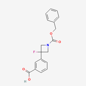 3-(1-((Benzyloxy)carbonyl)-3-fluoroazetidin-3-yl)benzoic acid