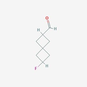 molecular formula C8H11FO B13516904 6-Fluorospiro[3.3]heptane-2-carbaldehyde 