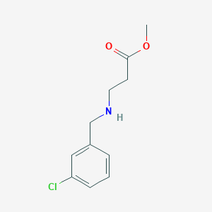 molecular formula C11H14ClNO2 B13516916 Methyl 3-{[(3-chlorophenyl)methyl]amino}propanoate 