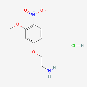 molecular formula C9H13ClN2O4 B13516921 2-(3-Methoxy-4-nitrophenoxy)ethan-1-aminehydrochloride 