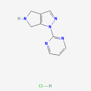 2-{1H,4H,5H,6H-pyrrolo[3,4-c]pyrazol-1-yl}pyrimidinehydrochloride