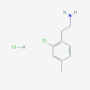 molecular formula C9H13Cl2N B13516958 2-(2-Chloro-4-methylphenyl)ethan-1-amine hydrochloride 