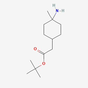 molecular formula C13H25NO2 B13516962 Tert-butyl 2-(4-amino-4-methylcyclohexyl)acetate 