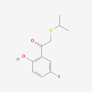 1-(5-Fluoro-2-hydroxyphenyl)-2-(isopropylthio)ethan-1-one