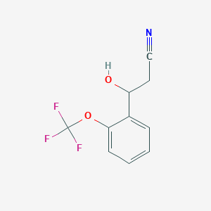 molecular formula C10H8F3NO2 B13516987 3-Hydroxy-3-(2-(trifluoromethoxy)phenyl)propanenitrile 