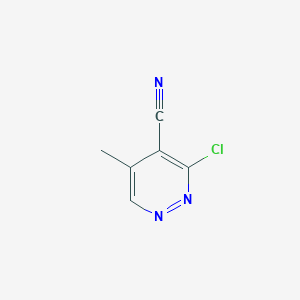 molecular formula C6H4ClN3 B13516998 3-Chloro-5-methylpyridazine-4-carbonitrile 