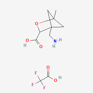 4-(Aminomethyl)-1-methyl-2-oxabicyclo[2.1.1]hexane-3-carboxylic acid; trifluoroacetic acid