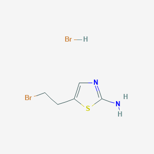 molecular formula C5H8Br2N2S B13517025 5-(2-Bromoethyl)-1,3-thiazol-2-amine hydrobromide 