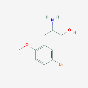 molecular formula C10H14BrNO2 B13517053 2-Amino-3-(5-bromo-2-methoxyphenyl)propan-1-ol 