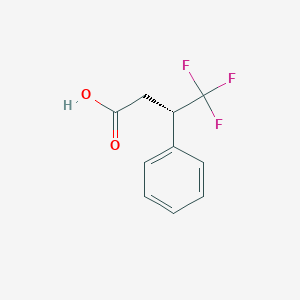 molecular formula C10H9F3O2 B13517081 (3S)-4,4,4-Trifluoro-3-phenylbutanoic acid 