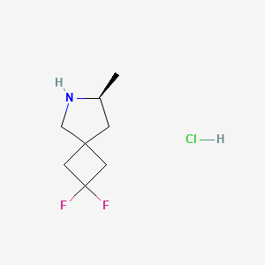 molecular formula C8H14ClF2N B13517085 (7S)-2,2-difluoro-7-methyl-6-azaspiro[3.4]octanehydrochloride CAS No. 2839128-62-8