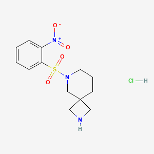 molecular formula C13H18ClN3O4S B13517095 6-(2-Nitrobenzenesulfonyl)-2,6-diazaspiro[3.5]nonanehydrochloride 