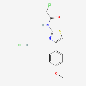 2-chloro-N-[4-(4-methoxyphenyl)-1,3-thiazol-2-yl]acetamidehydrochloride