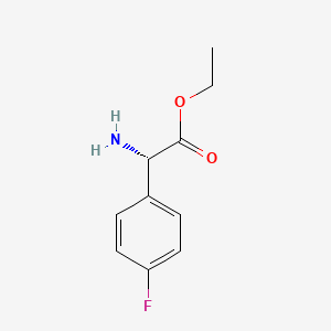 molecular formula C10H12FNO2 B13517121 Ethyl (s)-2-amino-2-(4-fluorophenyl)acetate 