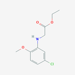 molecular formula C11H14ClNO3 B13517132 Ethyl (5-chloro-2-methoxyphenyl)glycinate 