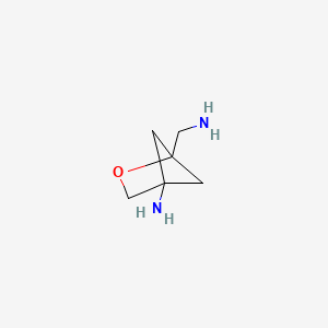 molecular formula C6H12N2O B13517150 1-(Aminomethyl)-2-oxabicyclo[2.1.1]hexan-4-amine 