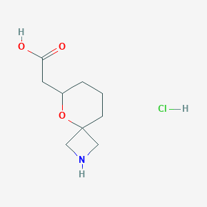 2-{5-Oxa-2-azaspiro[3.5]nonan-6-yl}acetic acid hydrochloride