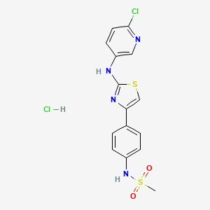 N-(4-{2-[(6-chloropyridin-3-yl)amino]-1,3-thiazol-4-yl}phenyl)methanesulfonamide hydrochloride