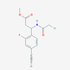 Methyl 3-(2-chloroacetamido)-3-(4-ethynyl-2-fluorophenyl)propanoate