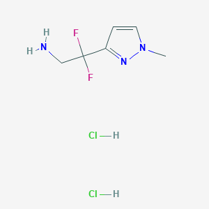 2,2-difluoro-2-(1-methyl-1H-pyrazol-3-yl)ethan-1-amine dihydrochloride