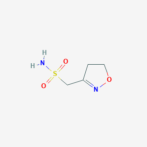 molecular formula C4H8N2O3S B13517312 (4,5-Dihydro-1,2-oxazol-3-yl)methanesulfonamide 