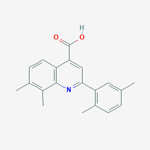molecular formula C20H19NO2 B1351733 2-(2,5-Dimethylphenyl)-7,8-dimethylquinoline-4-carboxylic acid CAS No. 724749-08-0