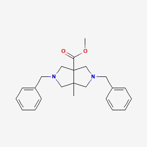 molecular formula C23H28N2O2 B13517349 Methyl (3as,6ar)-2,5-dibenzyl-6a-methyl-octahydropyrrolo[3,4-c]pyrrole-3a-carboxylate, cis 