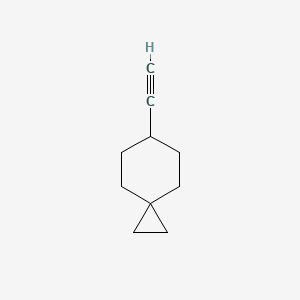 molecular formula C10H14 B13517358 6-Ethynylspiro[2.5]octane 