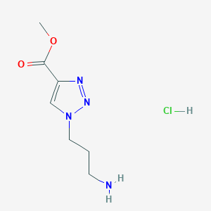 molecular formula C7H13ClN4O2 B13517365 methyl 1-(3-aminopropyl)-1H-1,2,3-triazole-4-carboxylate hydrochloride 