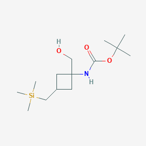 tert-butyl N-[1-(hydroxymethyl)-3-[(trimethylsilyl)methyl]cyclobutyl]carbamate