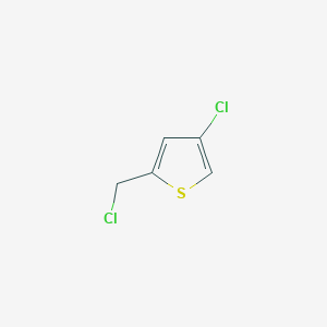 molecular formula C5H4Cl2S B13517406 4-Chloro-2-(chloromethyl)thiophene 