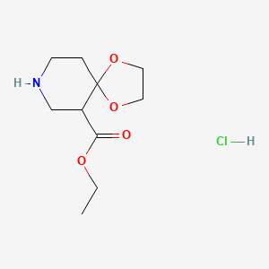 Ethyl 1,4-dioxa-8-azaspiro[4.5]decane-6-carboxylate hydrochloride