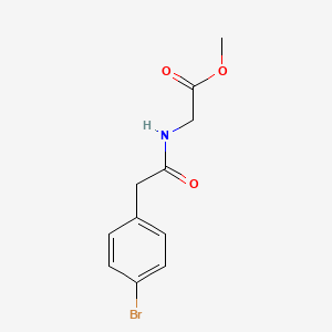 molecular formula C11H12BrNO3 B1351743 Methyl 2-[[2-(4-bromophenyl)acetyl]amino]acetate CAS No. 524032-63-1