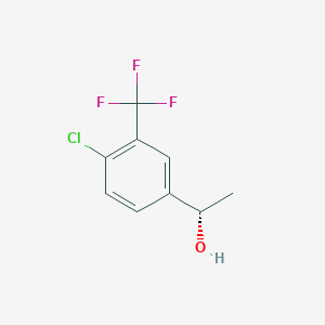 molecular formula C9H8ClF3O B13517443 (S)-1-(4-Chloro-3-(trifluoromethyl)phenyl)ethan-1-ol 