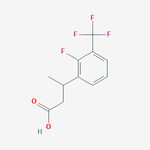 molecular formula C11H10F4O2 B13517458 3-[2-Fluoro-3-(trifluoromethyl)phenyl]butanoic acid 