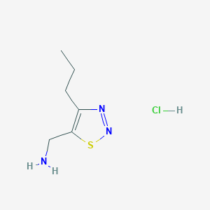 molecular formula C6H12ClN3S B13517479 1-(4-Propyl-1,2,3-thiadiazol-5-yl)methanaminehydrochloride 