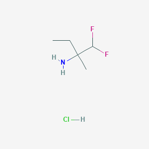 molecular formula C5H12ClF2N B13517488 1,1-Difluoro-2-methylbutan-2-amine hydrochloride 