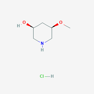 molecular formula C6H14ClNO2 B13517492 (3S,5R)-5-methoxypiperidin-3-ol hydrochloride 