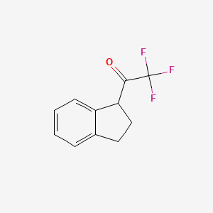 molecular formula C11H9F3O B13517495 1-(2,3-Dihydro-1h-inden-1-yl)-2,2,2-trifluoroethan-1-one 