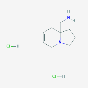 1-(1,2,3,5,8,8a-Hexahydroindolizin-8a-yl)methanamine dihydrochloride