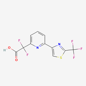 2,2-Difluoro-2-{6-[2-(trifluoromethyl)-1,3-thiazol-4-yl]pyridin-2-yl}acetic acid