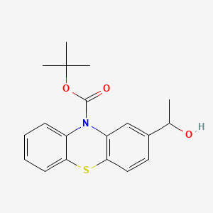 molecular formula C19H21NO3S B13517591 tert-Butyl 2-(1-hydroxyethyl)-10H-phenothiazine-10-carboxylate 