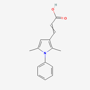 molecular formula C15H15NO2 B1351761 3-(2,5-Dimethyl-1-phenylpyrrol-3-yl)prop-2-enoic acid 