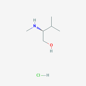 molecular formula C6H16ClNO B13517654 (2R)-3-methyl-2-(methylamino)butan-1-ol hydrochloride 