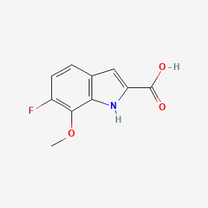 molecular formula C10H8FNO3 B13517668 6-fluoro-7-methoxy-1H-indole-2-carboxylicacid 