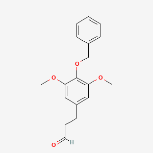 molecular formula C18H20O4 B13517680 3-[4-(Benzyloxy)-3,5-dimethoxyphenyl]propanal 