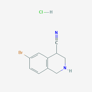 6-Bromo-1,2,3,4-tetrahydroisoquinoline-4-carbonitrilehydrochloride