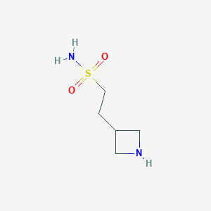 molecular formula C5H12N2O2S B13517726 2-(Azetidin-3-yl)ethane-1-sulfonamide 