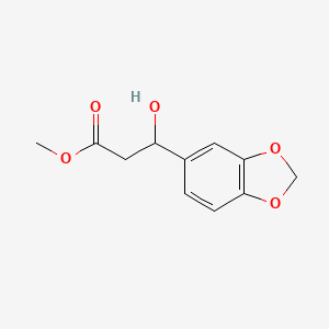 molecular formula C11H12O5 B13517733 Methyl 3-(benzo[d][1,3]dioxol-5-yl)-3-hydroxypropanoate 