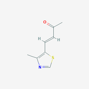 molecular formula C8H9NOS B13517741 4-(4-Methylthiazol-5-yl)but-3-en-2-one 